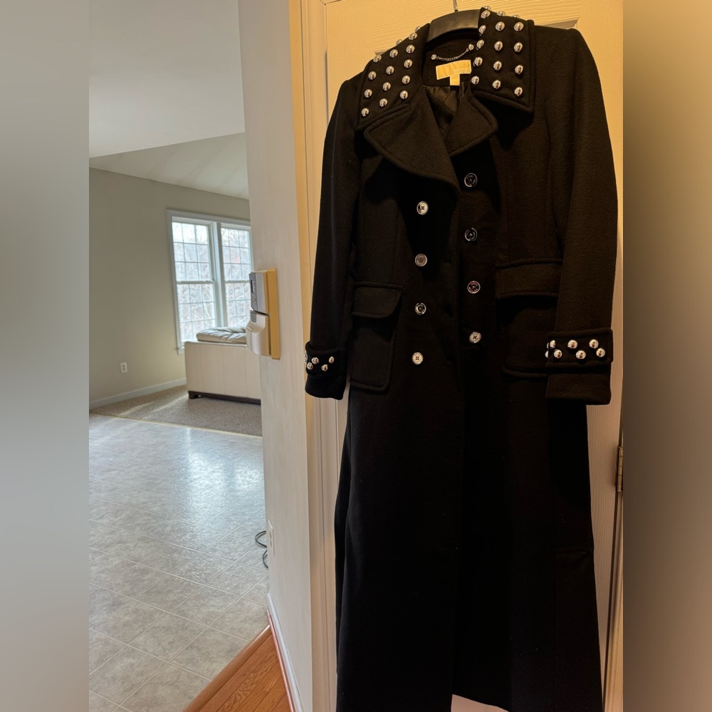 Black Studded Michael Kors Coat